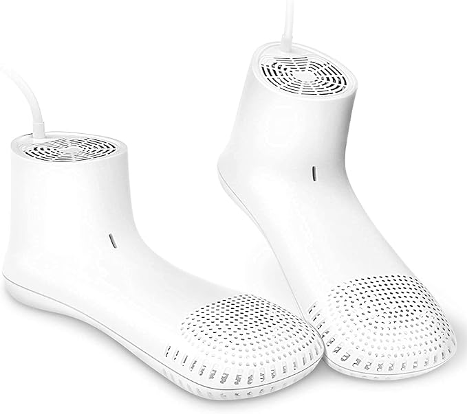 Shoe Dryer and Deodorizer with Timer - Shoes Boots Socks Gloves Dryer Warmer, Adult-Foot-Shaped | No Noise | Strong Wire | US Plug (PM20)