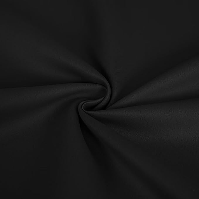 Blackout Curtains 72 Inch Length for Bedroom, Thermal Insulated Blackout Curtains 2 Panels Set, Solid Grommet Privacy Room Darkening Drapes for Living Room Windows(W52 x L72, Dark Grey)