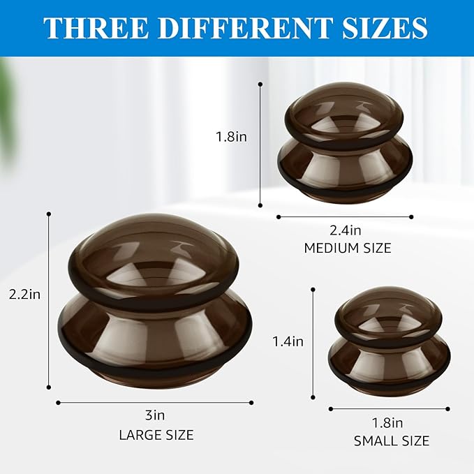 Silicone Cupping Therapy Sets, Cupping Kit for Massage Therapy,Anti Cellulite Cup, for Cellulite Reduction Joint Pain Muscle Pain