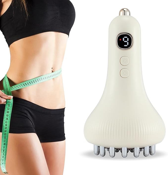 Microcurrent Lymphatic Drainage Massager for Legs Arms Belly, Body Sculpting Machine with Microcurrent, Cellulite Massage Tool,Light, Heat & Vibration, Promotes Circulation Skin Renewal