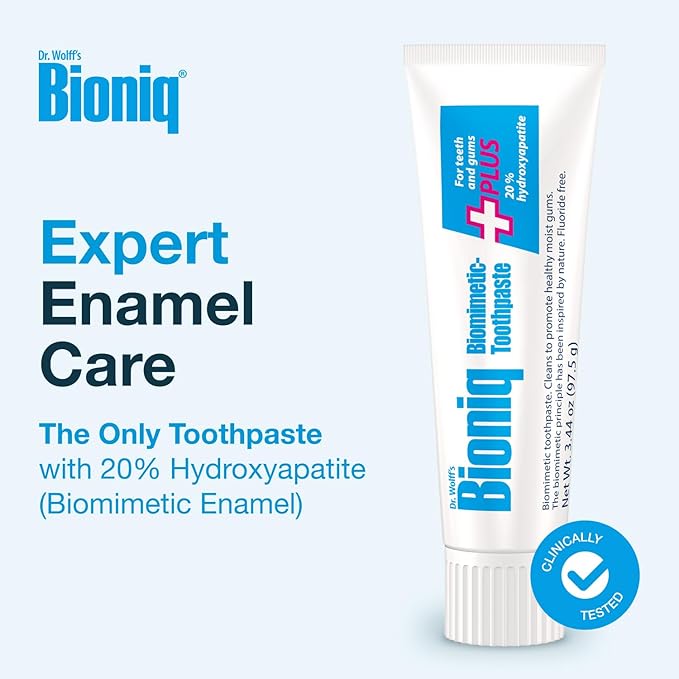 Bioniq Plus Biomimetic Toothpaste with 20 Percent Hydroxyapatite for Teeth and Gums I Clinically Tested I 3.44 oz