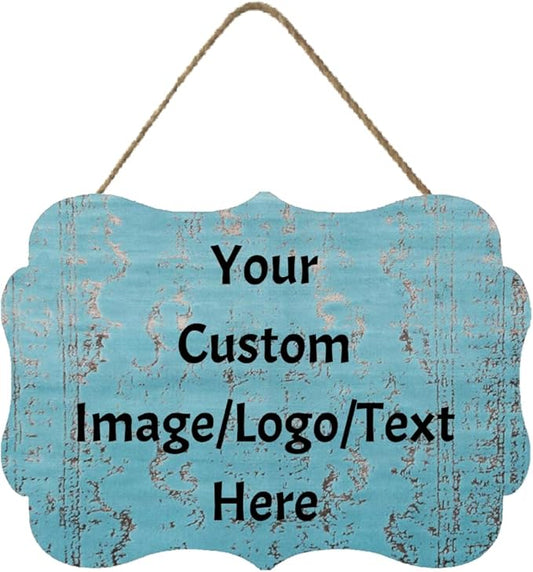 Personalized Custom Wooden Signs with Any Text Name for Home Door Man Cave Bar Family Farmhouse Decorative Home Kitchen Rustic Wall Decor