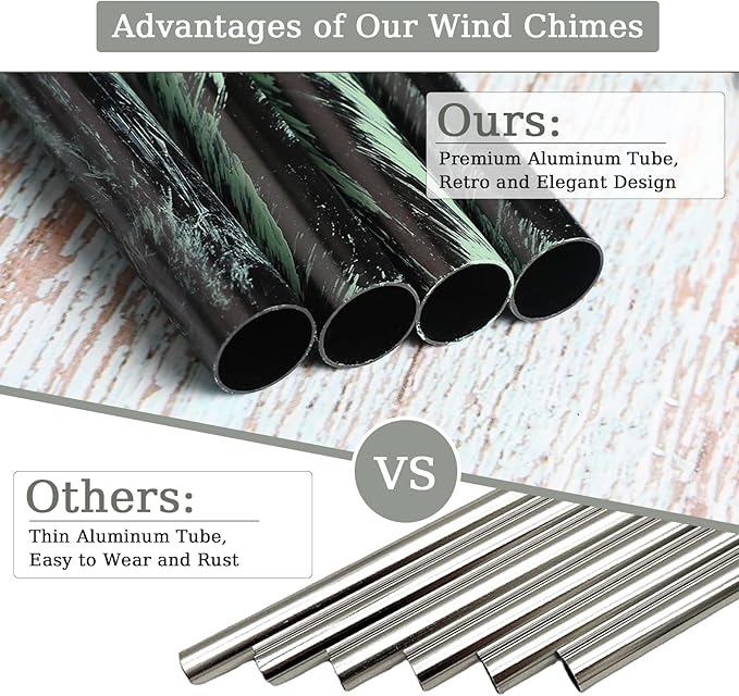 Wind Chimes for Outside, 33" Butterfly Wind Chimes Outdoor, Gifts for Women Mom Grandma Birthday, Gift for Garden Porch Patio Home Decor (Green)