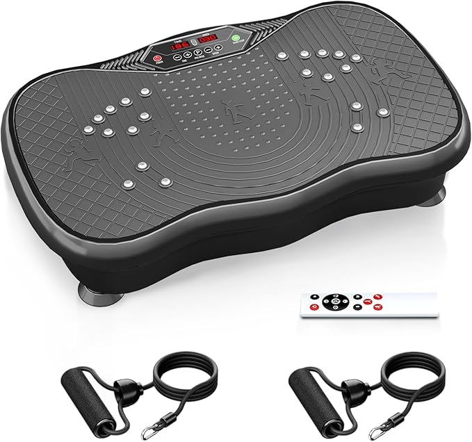 Vibration Plate Exercise Machine,Vibration Plate for Lymphatic Drainage,Whole Body Vibration Platform Portable Home for Weight Loss Muscle Toning & Fitness.
