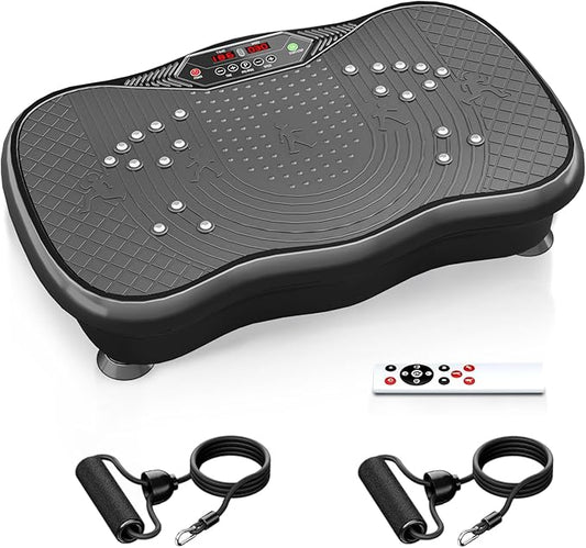 Vibration Plate Exercise Machine,Vibration Plate for Lymphatic Drainage,Whole Body Vibration Platform Portable Home for Weight Loss Muscle Toning & Fitness.