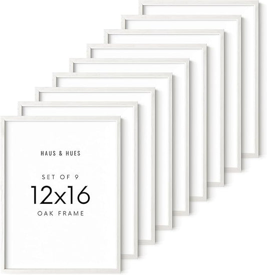 HAUS AND HUES Standalone White Oak Frames Set of 9-12x16