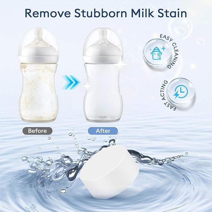 Professional Deep Cleaning Detergent Tablets for All Baby Bottle Washers, Washer Tablets for Bottle Washer and Sterilizer and Dryer, Easy to Use (150Pcs)