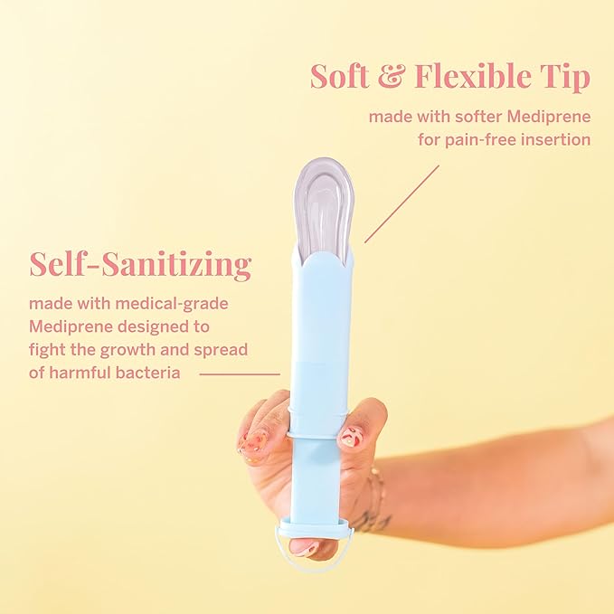 Pixie Menstrual Disc Applicator, Feminine Wash (2.5oz) & All-Natural Lube (20mL) Bundle - Inserts Like A Tampon - Every Woman Can Now Use Period Discs - Perfect For Long Nails - NOT For Menstrual Cups