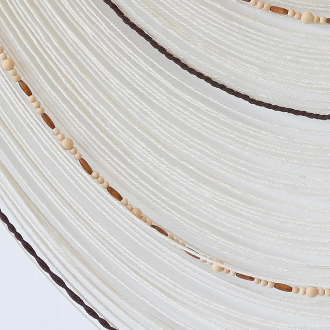 Macrame Wall Hanging Handcrafted Boho Wall Decor Bead Woven Wall Hanging for Bedroom, Living Room, Entryway, Farmhouse or Nursery Bohemian Home Aesthetic 57"x35"