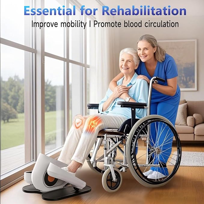 Under Desk Elliptical Machine, Electric Ellipse Leg Exerciser as Seen on Tv for Seniors with 10 Adjustable,Pedal Exerciser,Exercise Equipment for Home