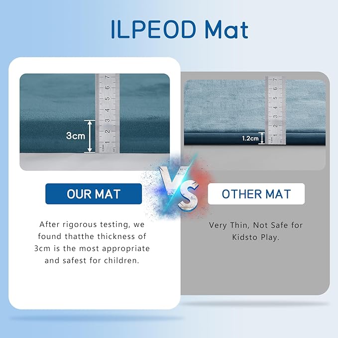 Baby Play Mat for Floor Tummy Time Mat Nursery Rug Muscle Area Playroom Rug Tatami 79"x118" Memory Foam 1.3" Thick Crawling For Babies,Toddlers, Infants, Kids,Floor(Green)