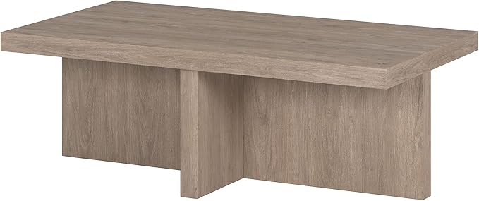 Henn&Hart Elna Coffee Table, 44" Wide,Grey