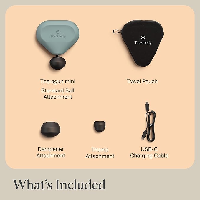 TheraGun Mini (2nd Generation) by Therabody - Handheld Electric Massage Gun - Compact Deep Tissue Treatment for Any Athlete On The Go - Portable Percussion Massager with QuietForce Technology (Green)