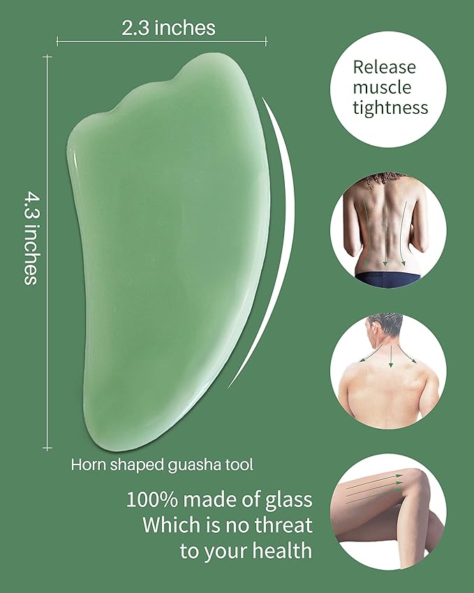 MoHern Gua Sha Massage Tools, 4 Pcs Multi-Shaped Gua Sha Tools for Face & Body