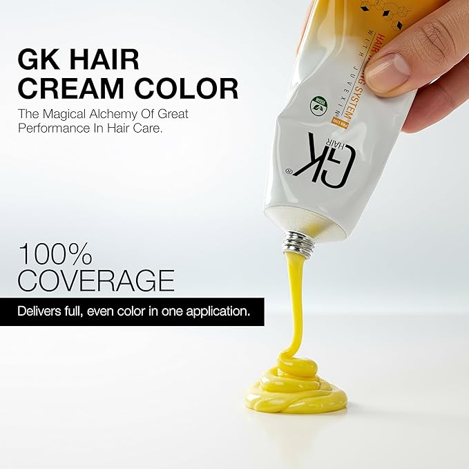 GK HAIR Global Keratin Goldens 8.3 Light Golden Blonde Hair Color Cream Tube (3.4 Fl Oz/100ml) + 20 Volume Developer (5 Fl Oz/150ml) - Professional Permanent Long Lasting Toner Dye