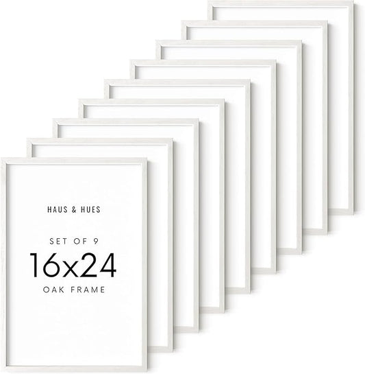 HAUS AND HUES Standalone White Oak Frames Set of 9-16x24