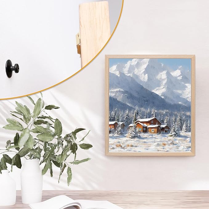 KURUI 60Pcs Double Headed Nails for Hanging Pictures, Renter Friendly Decor Pictures Hanging Kit, Wall Hangers for Bathroom Living Room Office, Push Pins for Tapestry Frame Art, Wall Mount-Black