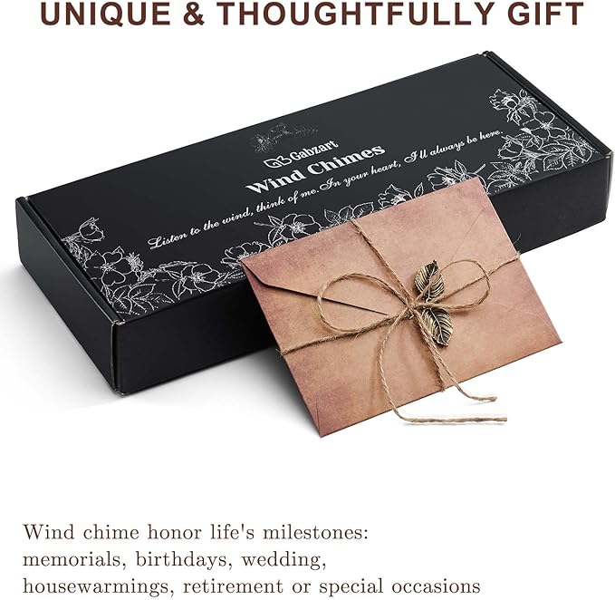 Wind Chimes for Outside, Deer Deep Tone Vintage Wind Chime Outdoor Clearance, Sympathy/Memorial/Festivals/Birthday Gift for Mom Dad Grandma, Home Garden Patio Decor (34" Deer)