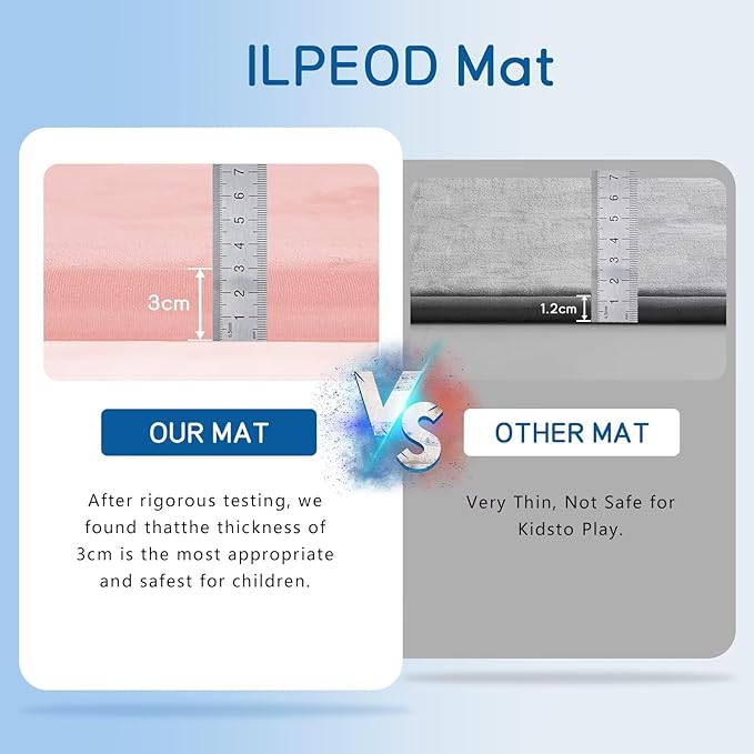 Baby Play Mat for Floor Tummy Time Mat Nursery Rug Muscle Mat Area Rug Playroom Rug Tatami Mat 9'2"x6'7" Memory Foam 1.3" Thick Crawling Mat for Babies,Toddlers, Infants, Kids,Floor Mat(Pink)