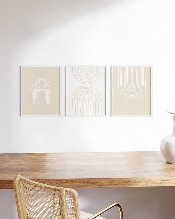 HAUS AND HUES 11x14 White Frames- Set of 3 11x14 Picture Frames White Gallery Wall Frame Set, Wooden Picture Frames for 11x14 Prints, White Picture Frames 11x14 Gallery Wall Frames (White Oak Frame)