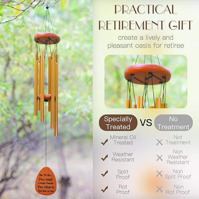 Wedding Gift for Couples,Mr and mrs Gift,Bride to be Gifts for Bridal Wedding Wind Chime for Outdoor, Garden Decoration,Bridal Shower Gifts