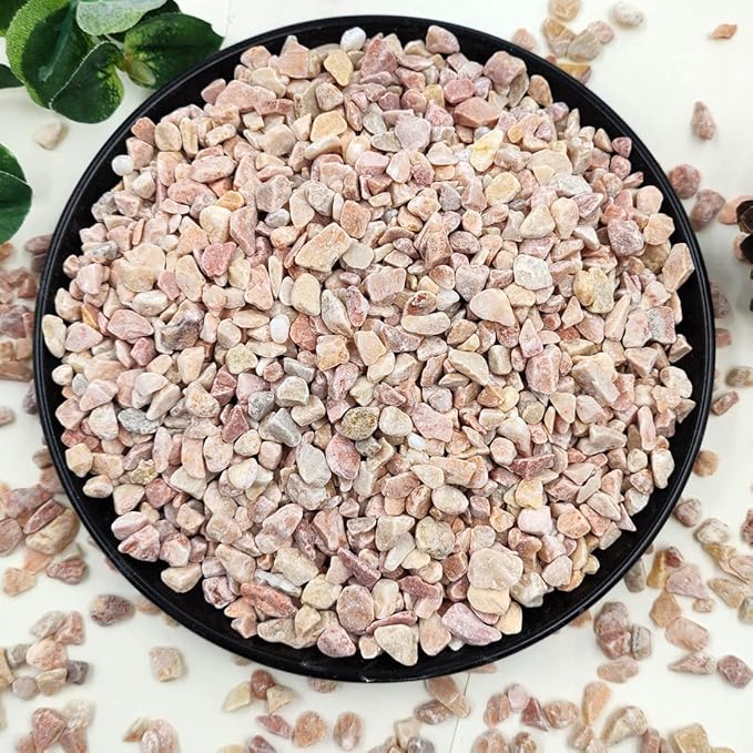 10LB Succulent and Cactus Gravel Pebbles, 1/5 Inch Natural Decorative Polished Stones, River Rocks for Plants, Vases, Aquariums, Terrarium and Outdoor Gardening,Peach