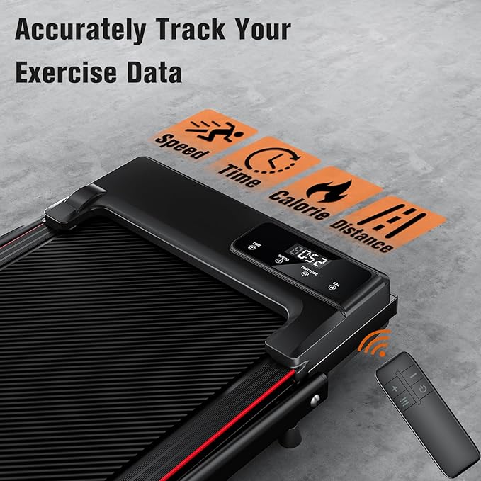 7.8MPH Incline Treadmill for Home, Walking Pad with Handle Bar, Under Desk Compact Treadmill with 350 Lbs Capacity, LED Display & APP, Remote Control, 3.0HP