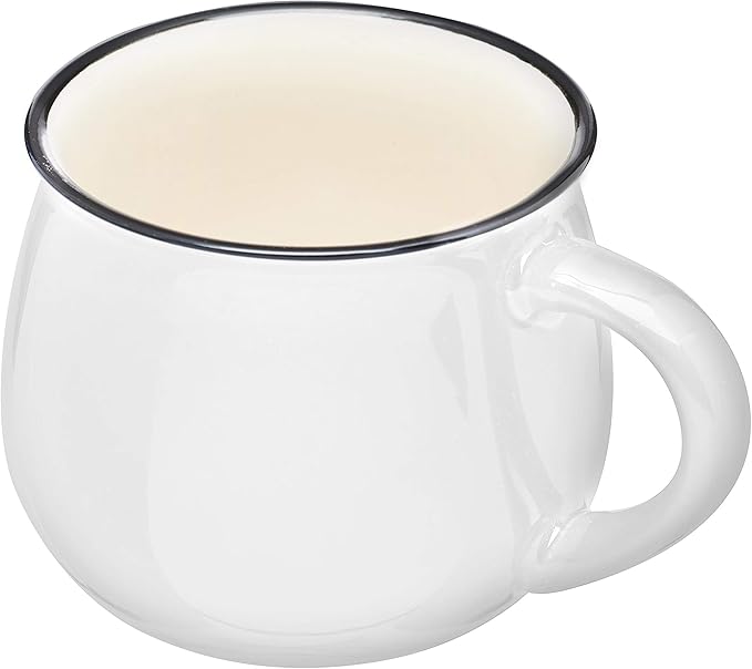 DISCOUNT PROMOS Glazed Campfire Coffee Mugs 12 oz. Set of 10, Bulk Pack - Perfect for Coffee, Tea, Espresso, Hot Cocoa, Other Beverages - White