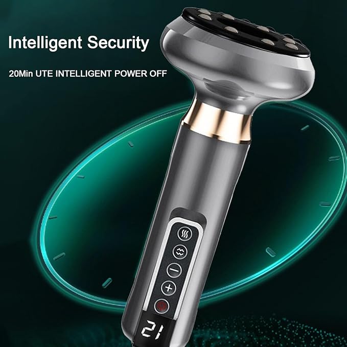 VHV Handheld Cellulite Massager Tool- Cupping Therapy Set, Elouris Cellulite Tool、Rechargeable Scraping and Cupping Machine,12-Level Adjustable Cupping kit for Massage Therapy、Cupping Machine.(Grey)