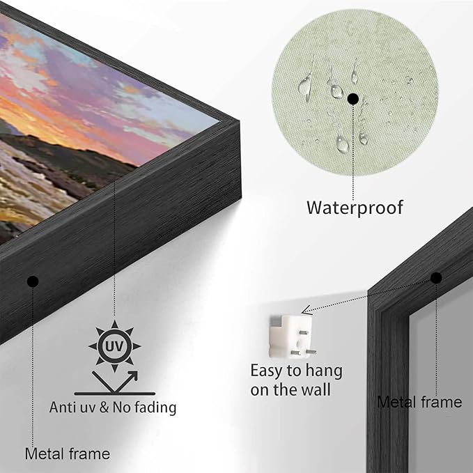 The surging waterfall scenery in the canyon is suitable for posting in the living room bedroom and office landscape posters