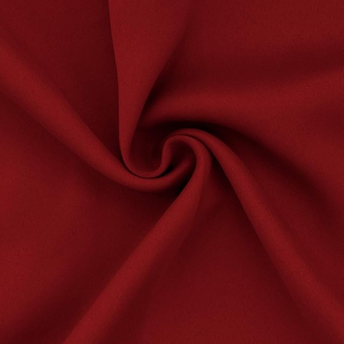 Easy-Going Blackout Curtains for Bedroom, Solid Thermal Insulated Grommet and Noise Reduction Window Drapes, Room Darkening Curtains for Living Room, 2 Panels (52x84 in,Christmas Red)