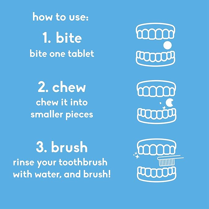 The Humble Co. Sensitive Toothpaste Tablets – Fluoride Free Toothpaste Tablets for Sensitive Teeth and Gums, Dentist Developed Formula, Vegan, SLS Free, Plastic Free (Spearmint, 2 PK)