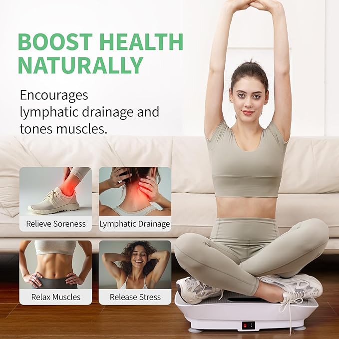 Yesoul Vibration Plate Exercise Machine for Lymphatic Drainage Weight Loss, Power Plate Vibration Platform with Bluetooth Remote, Full Whole Body Workout Equipment for Women Men, 300-400 lbs Capacity