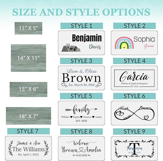 Custom Wood Sign Prsonalized Text Business 3D Home Decor, Personalized Rustic Plaque Board Hanging Wooden Name Sign for Wall Art, Customized Signs Plank Decoration Gifts for Wedding Family Farmhouse Kitchen, Rectangle
