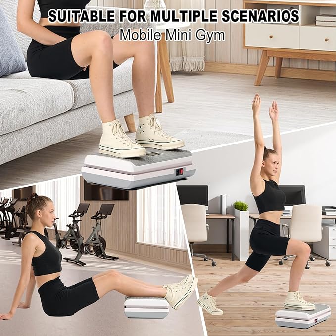 HOTWAVE Vibration Plate Exercise Machine for Lymphatic Drainage, Power Vibrating Plates Platform for Weight Loss - Whole Body Shaker Vibration Plate Machine Home Gym Shaping Fitness Workout