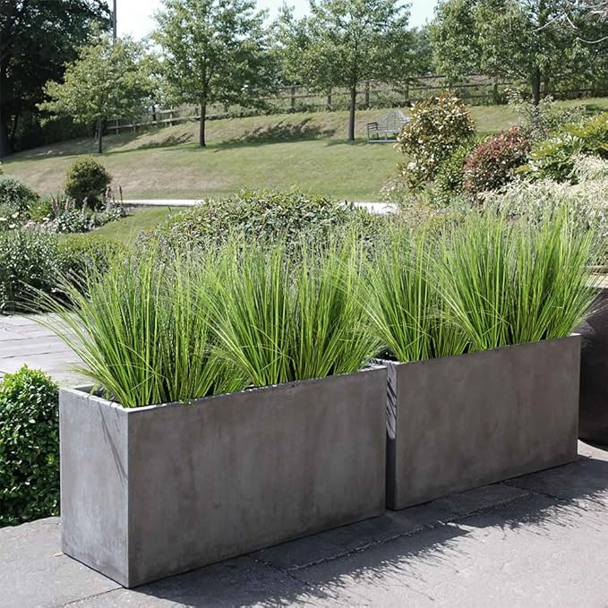 Melorca&Guilla Artificial Plants 6PCS 25.5“ Fake Tall Onion Grass,Faux Grass Plant,Artificial Grass Greenery Shrubs Bushes for Garden Porch Window Box Shop Office Home Décor