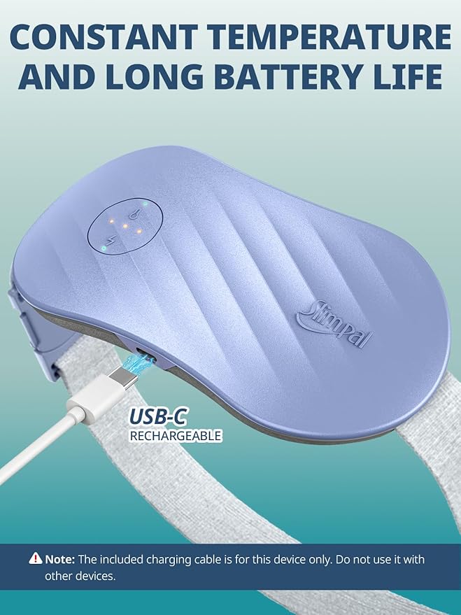 Slimpal Portable Heating Pad for Cramps, FSA HSA Eligible, Rechargeable Electric Heat Belt for Period Pain Relief, Menstrual Heated Pad Birthday Gifts for Women Girls, Purple