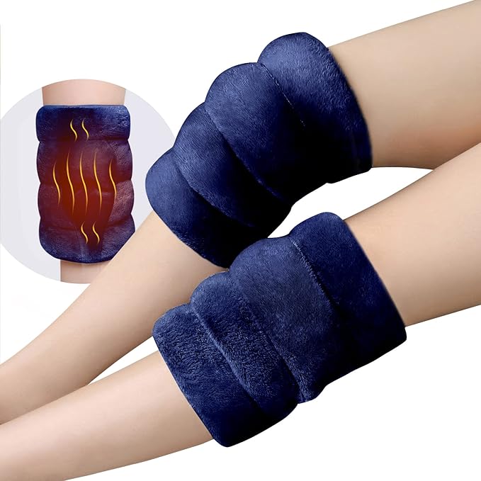 REVIX Microwavable Knee Heating Pad, Heated Wrap with Moist Heat for Elbow & Joint Support, Reusable Hot or Cold Compress for Women & Men