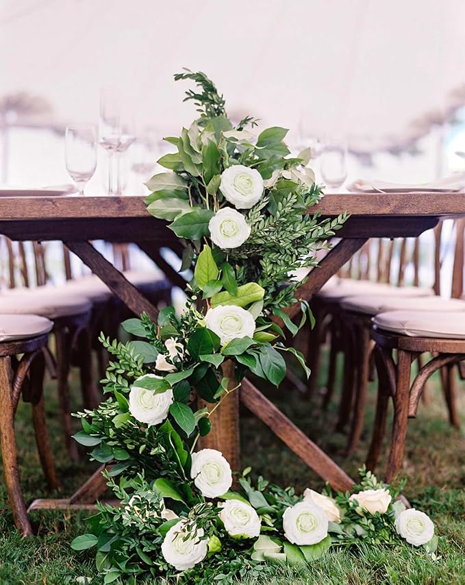 IPOPU 4PCS Real Touch White Ranunculus Artificial Flowers Faux Ranunculus Flowers for Vase Real Look Silk Peonies Fake Peony Flowers for Home Indoor Wedding Centerpieces for Table Decorations (White)