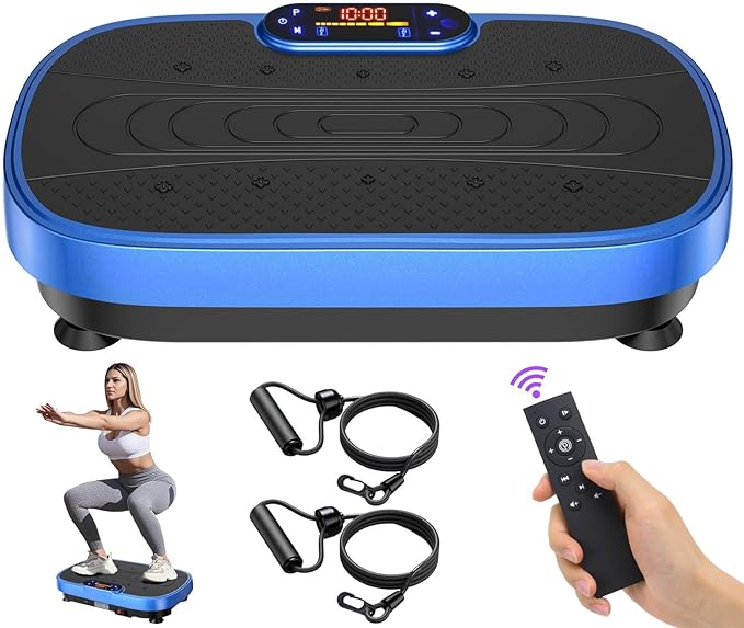 Vibration Plate Exercise Machine, Vibrating Plate Machine with Bluetooth for Lymphatic Drainage, Vibration Platform for Women Men Full Body Weight Loss