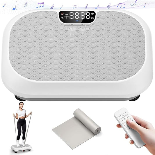Vibration Plate Exercise Machine Weight Loss, Full Body Shaker Workout Vibration Plates Lymphatic Drainage, Stand Shake Vibrating Plate for Women Men 450 Lbs Capacity Fitness Platform