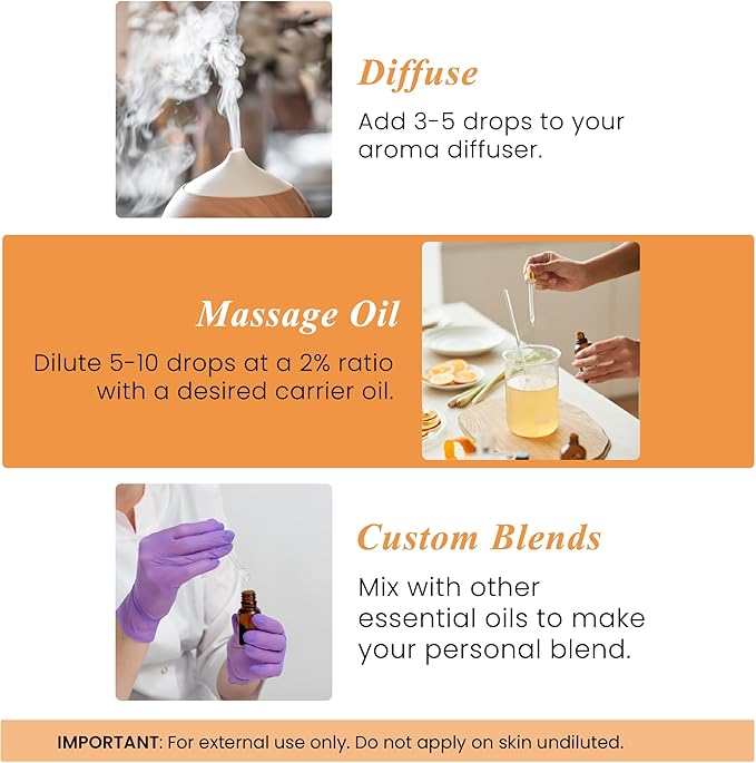 Handcraft Blends Organic Orange Essential Oil – 1 Fl Oz – 100% Pure and Natural – Premium Grade Essential Oil for Diffuser and Aromatherapy