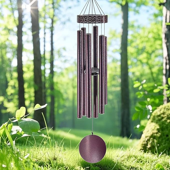 Large Wind Chimes with 6 Heavy Tubes for Outside Deep Tone - 48" Wind Chimes Outdoor Clearance, Deep Tone, Windchimes Outdoors, Memorial, Sympathy Gift, Garden Patio Yard, Home Decorate-Bronze