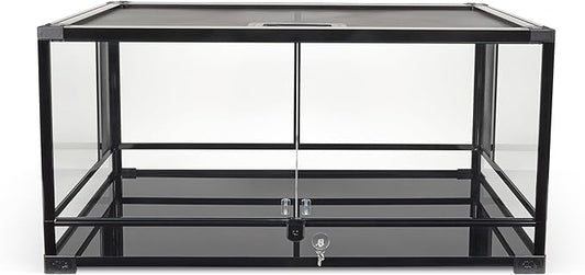 Zilla QuickBuild Reptile 40 Gallon Glass Terrarium Habitat with Swing Door For Geckos, Snakes, Lizards, Frogs, Turtles, and Tortoises, 36" x 18" x 18"