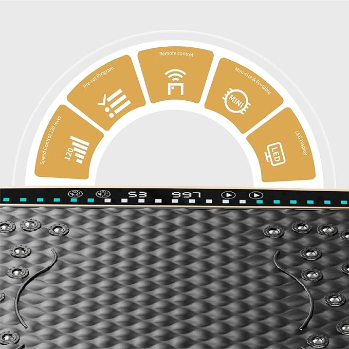 Vibration Plate Fitness Platform Whole Body Exercise Machine with 120 Speed Levels, Lymphatic Drainage, Fat Burning, and Weight Loss, Perfect for Women, Men, and Home Gym Exercise