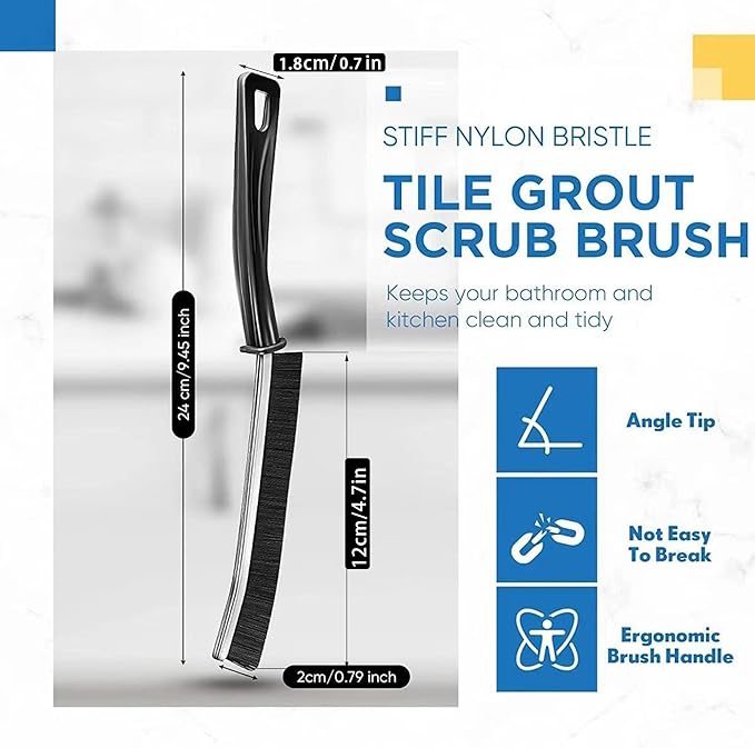 3Pcs Crevice Cleaning Brush Tool, Grout Brush Cleaning Supplies, Home Essentials, Bathroom Cleaning Brush Multifunctional Gap Scrub Hard Bristle Crevice Cleaning Brushes for Household Use