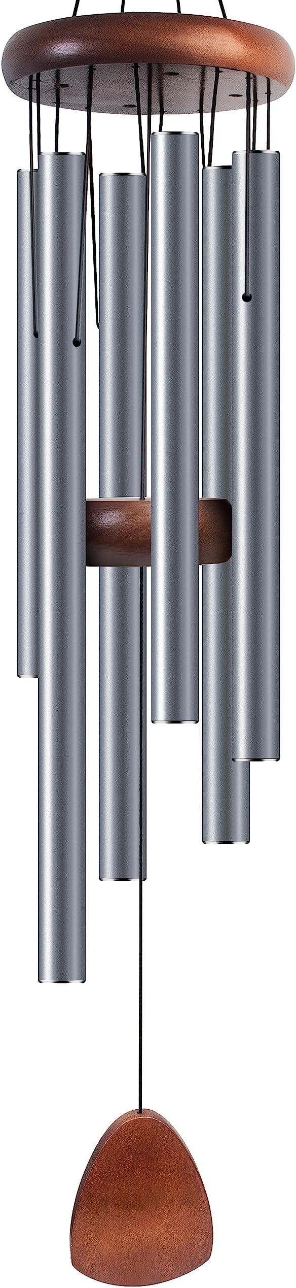 Large Aluminium Wind Chimes 37 Inches to Create a Zen Atmosphere Suitable for Outdoor, Garden, Patio Decoration. Classic Wind Chimes with Wind Catcher Suitable as A Gift for Unisex(Blue Grey)