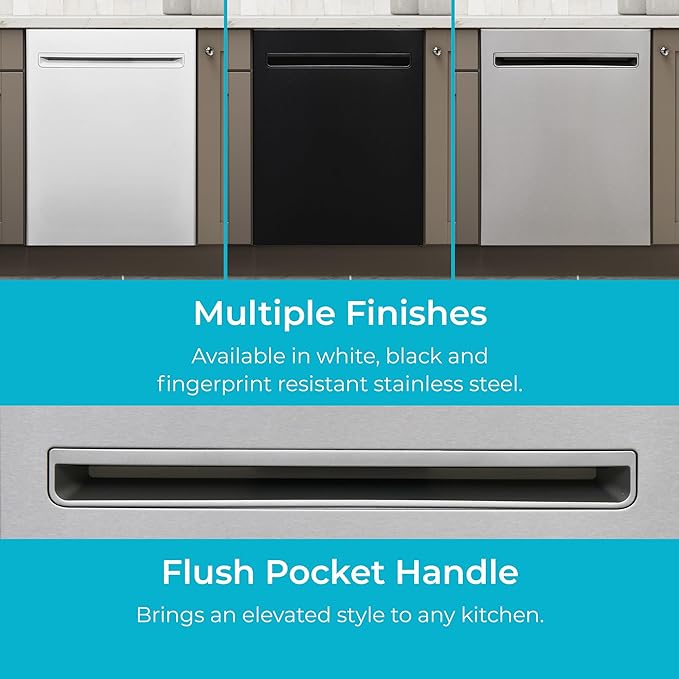Kenmore 24" Built-In Dishwasher - UltraWash Plus, SmartWash, Accela Wash, Sanitize Rinse, TurboDry, and Removable Third Rack - 15 Place Settings - 49 DBA - ENERGY STAR Certified - Stainless Steel