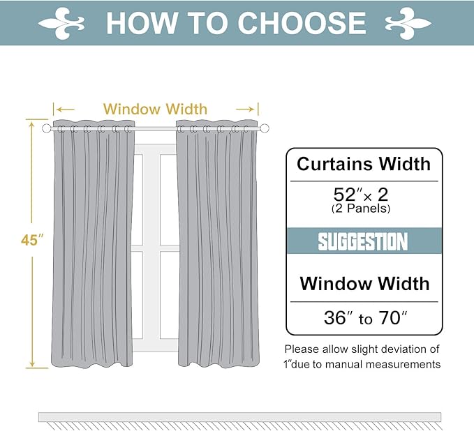 ChrisDowa Grommet Room Darkening Curtains for Bedroom and Living Room - 2 Panels Set Thermal Insulated Blackout Curtains (Teal, 52 x 45 Inch)