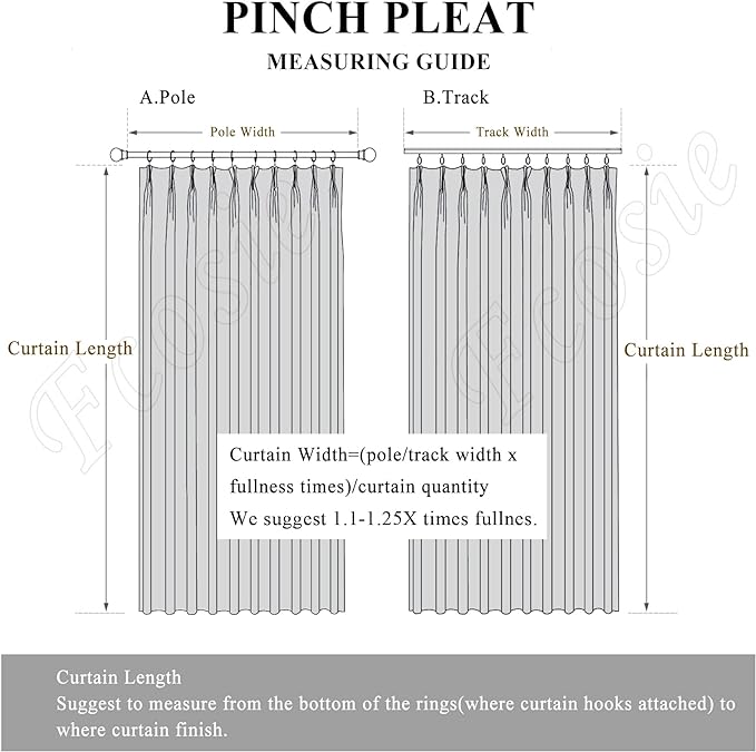 Extra Wide 100% Blackout Linen Textured Curtains - Room Dividers, W150 x L108 (1 Panel), Pinch Pleat Drapes for Living Room, Full Light Block Out Drapery for Sliding Door, Lilac